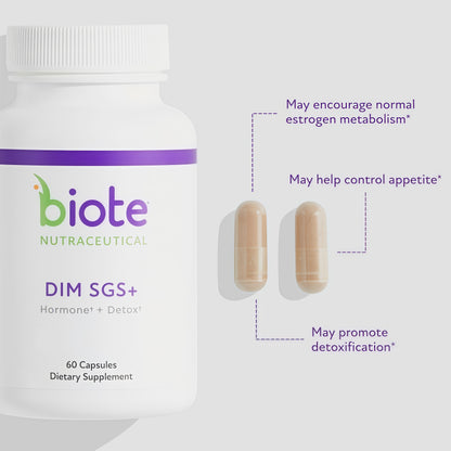Biote Nutraceuticals  DIM SGS + Hormone + Detox 60 Capsules